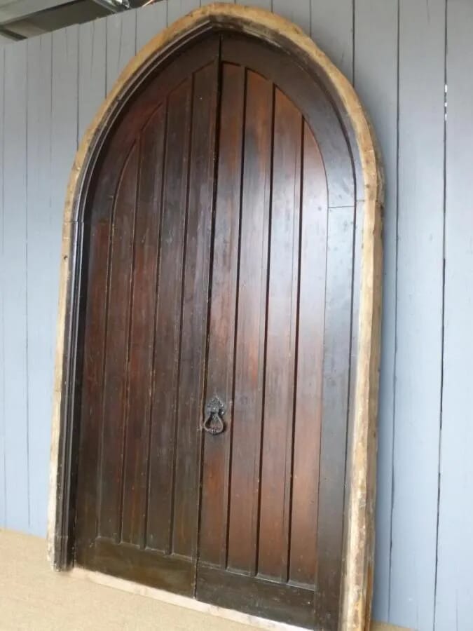Pair of Antique Church Doors with Frame - 6756