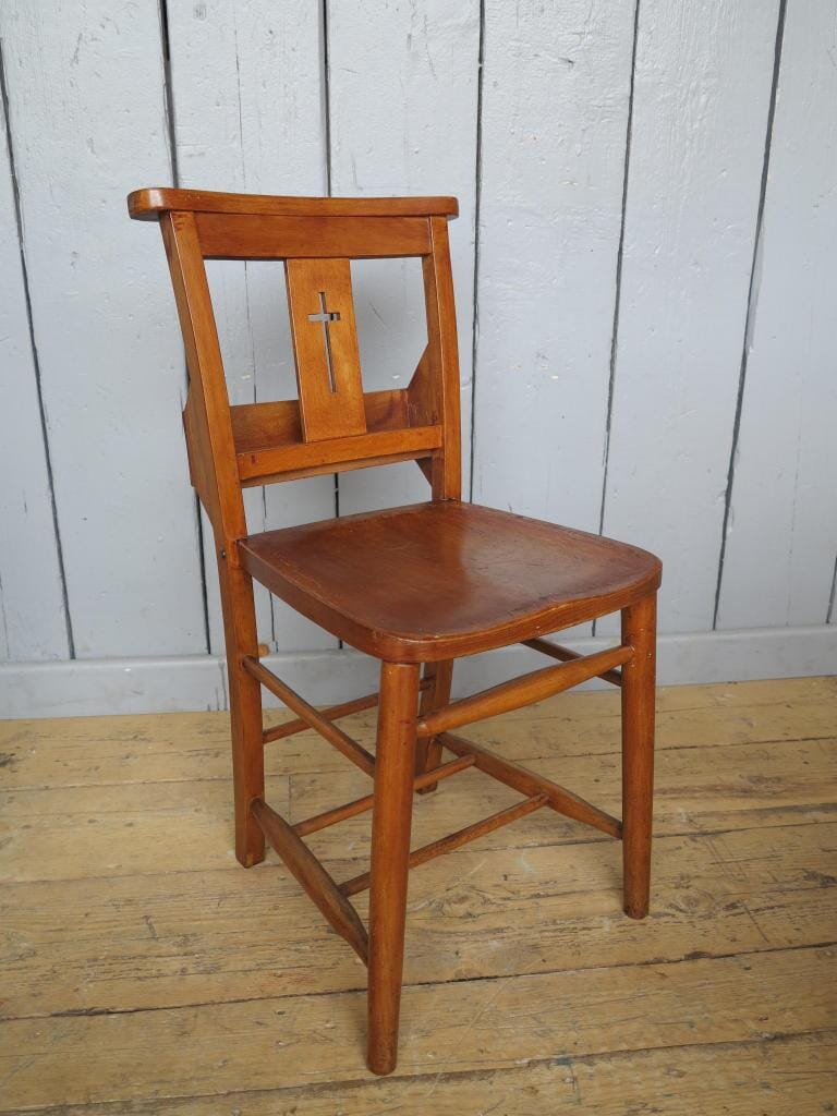 1 Left - Church Chair With Crosses - 7538