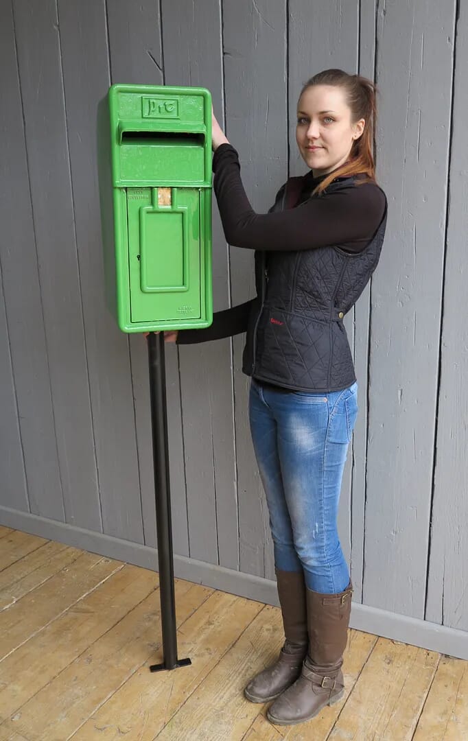 Original Irish Arch Back Post Box With Stand - po3ip