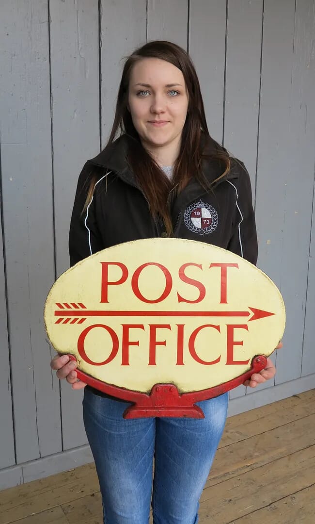 Original Royal Mail Double Sided Post Office Sign - 6371