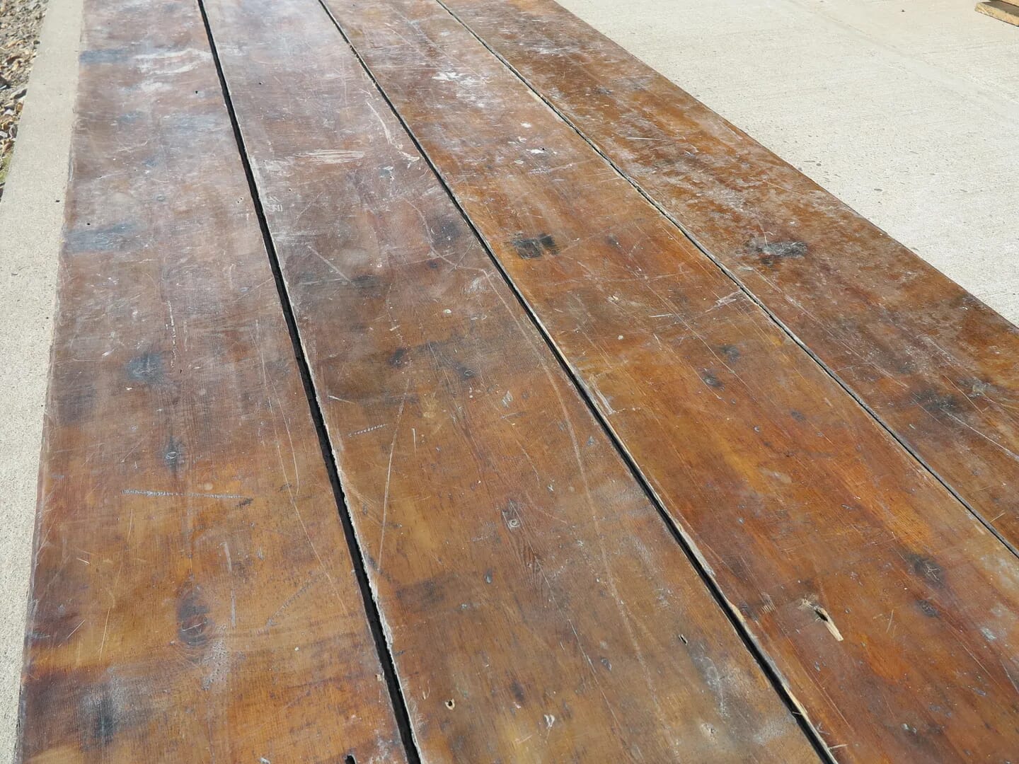 Antique Reclaimed Pine T&G Floorboards - 7746