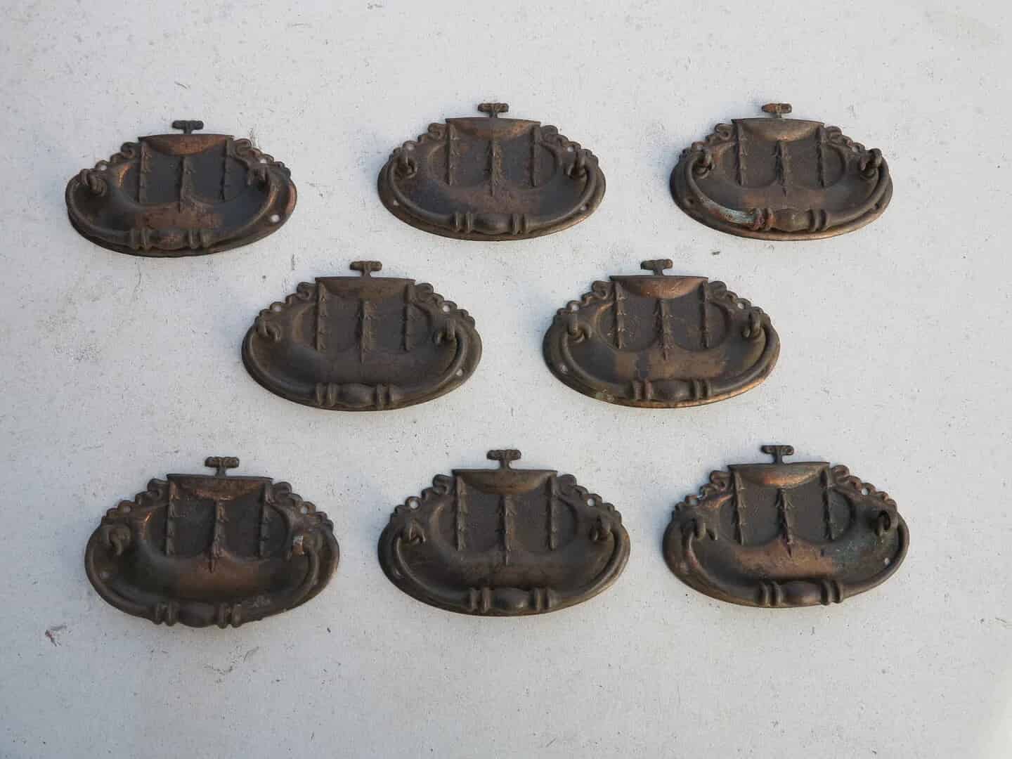 Set of 8 Copper Drawer Handles