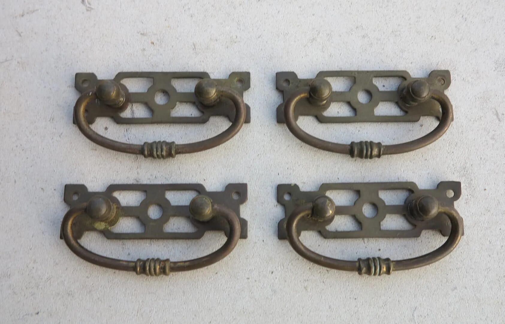 Set of 4 Brass Drawer Handles - 7768