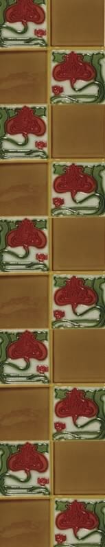 Set of 10 Cast Iron Fireplace Hand Painted Tiles LGC029 - LGC029