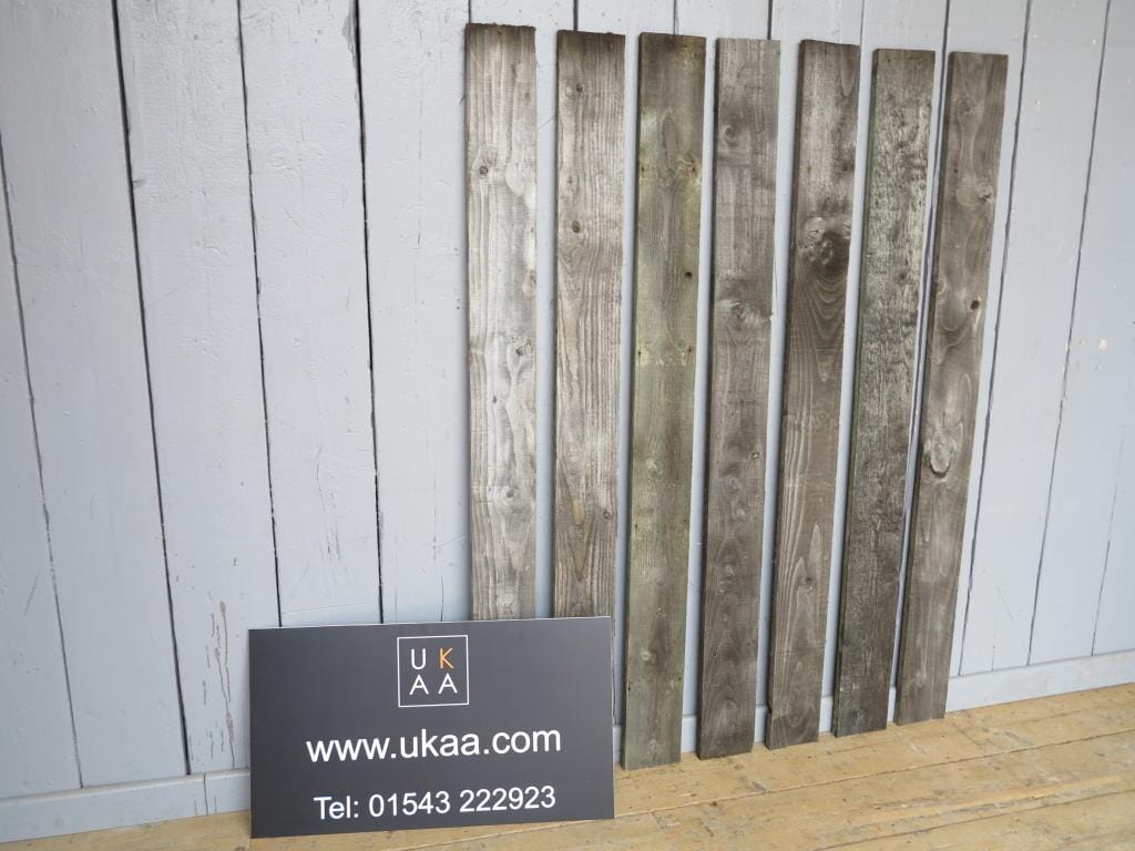 Batch of 7 Reclaimed Pine Square Edged Boards - 7712B