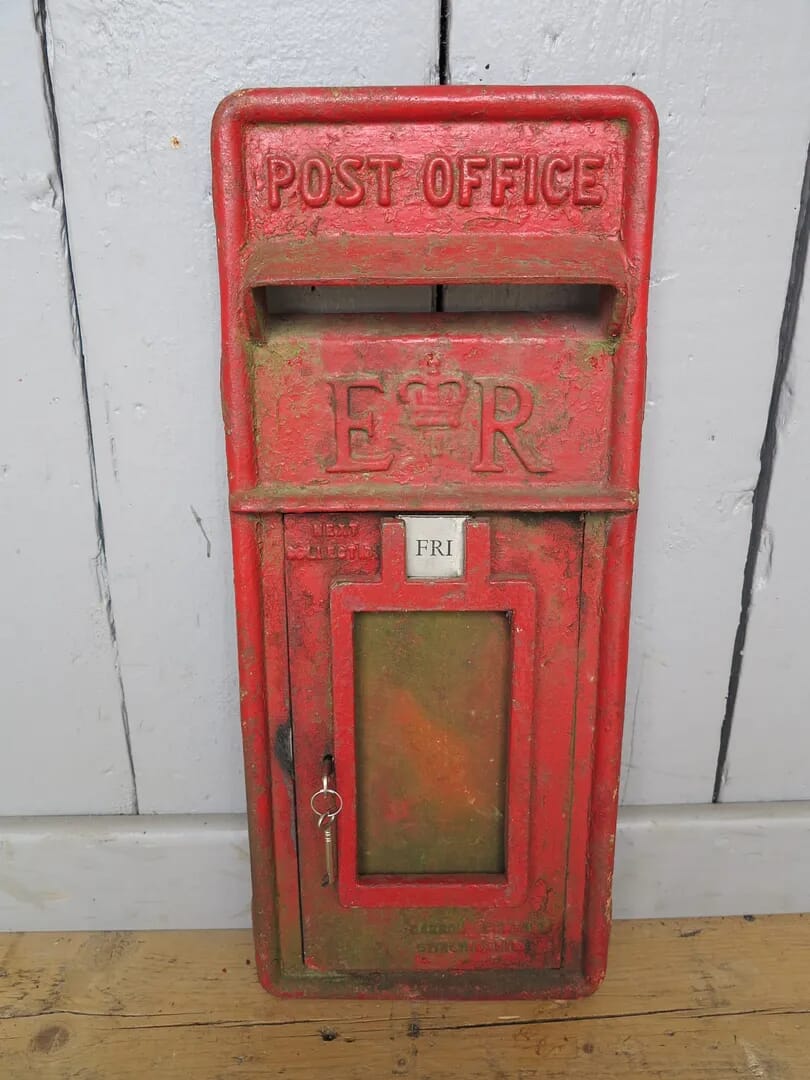 Post Office Red Royal Mail ER Post Box Front Only - 6370