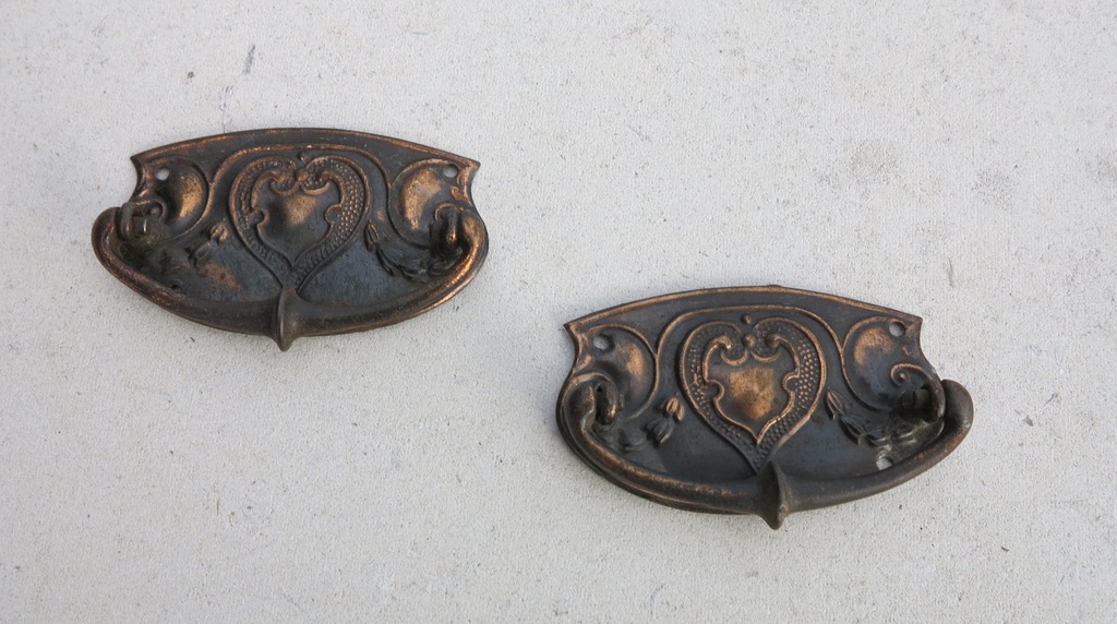 Pair of Copper Drawer Handles