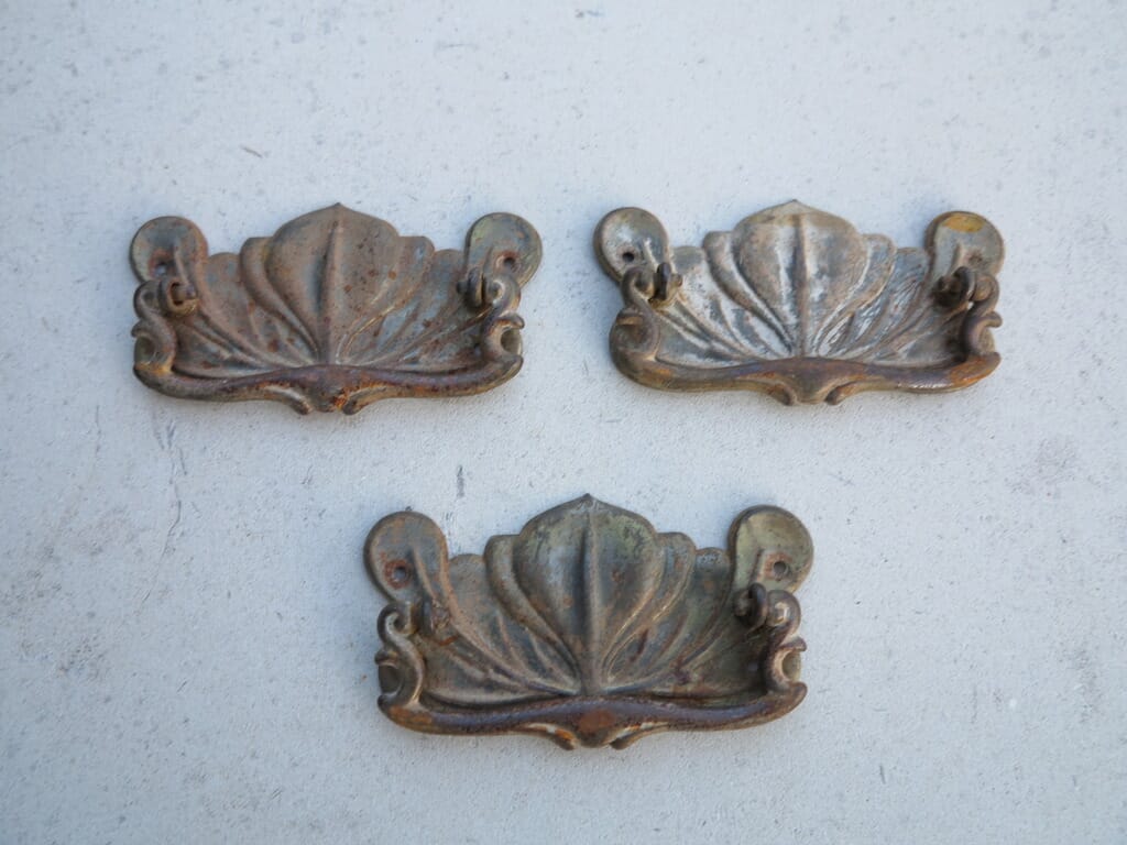 Set of 3 Brass Drawer & Cupboard Handles - 7772