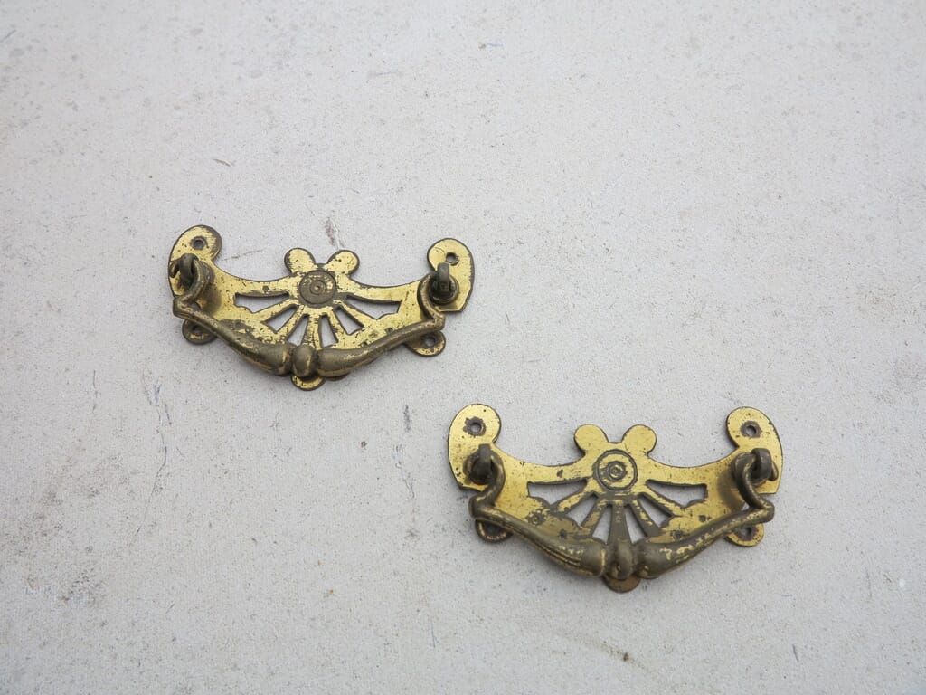 Pair of Brass Drawer & Cupboard Handles - 7775