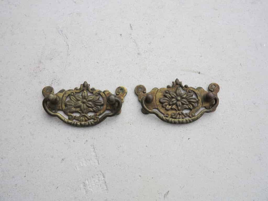 Pair of Brass Cupboard & Drawer Handles