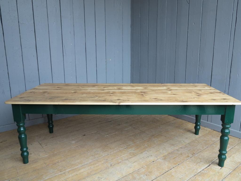 Reclaimed Floorboard Top Farmhouse Table - 3214