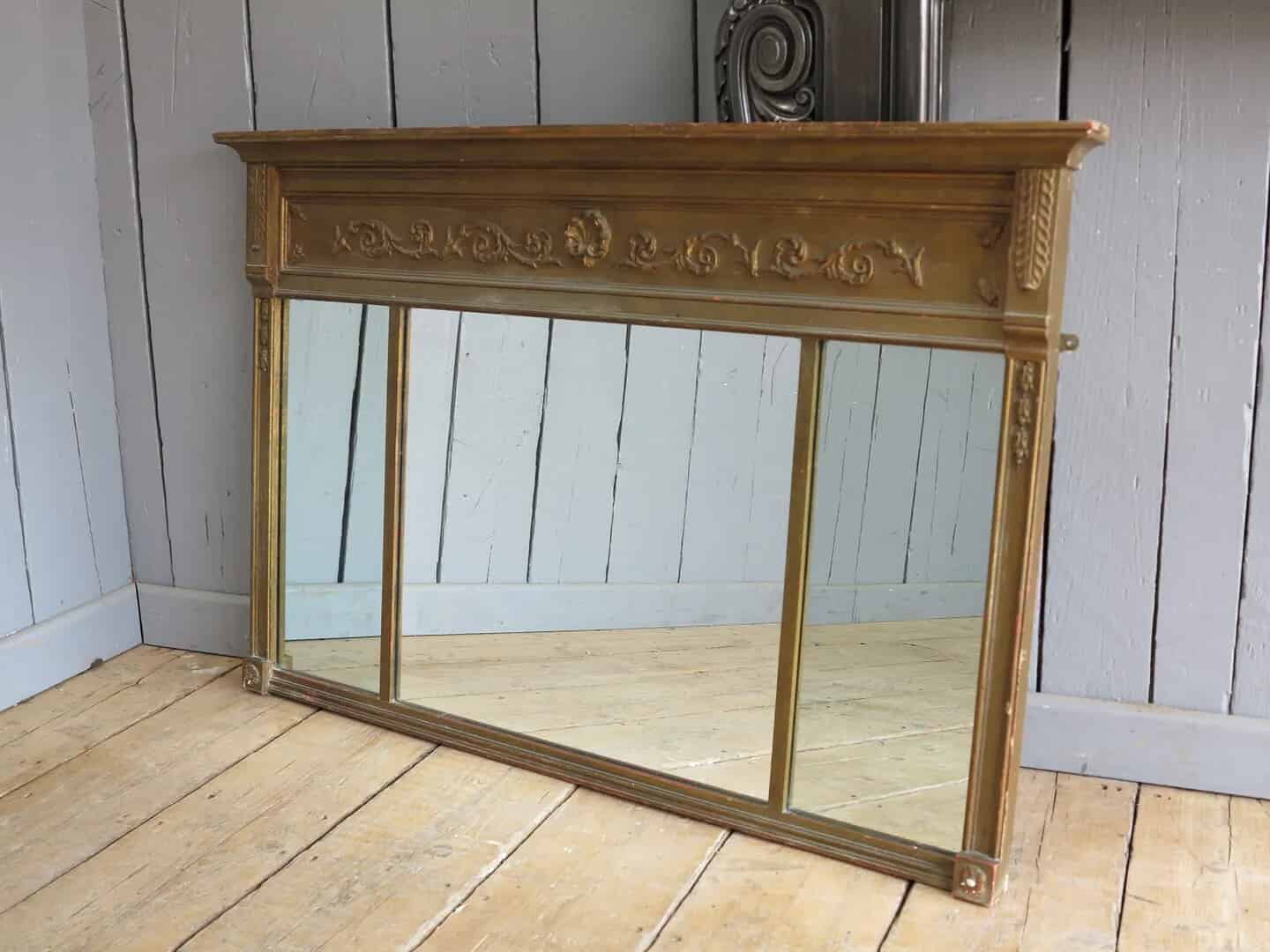 Regency Antique Overmantle / Wall Mirror