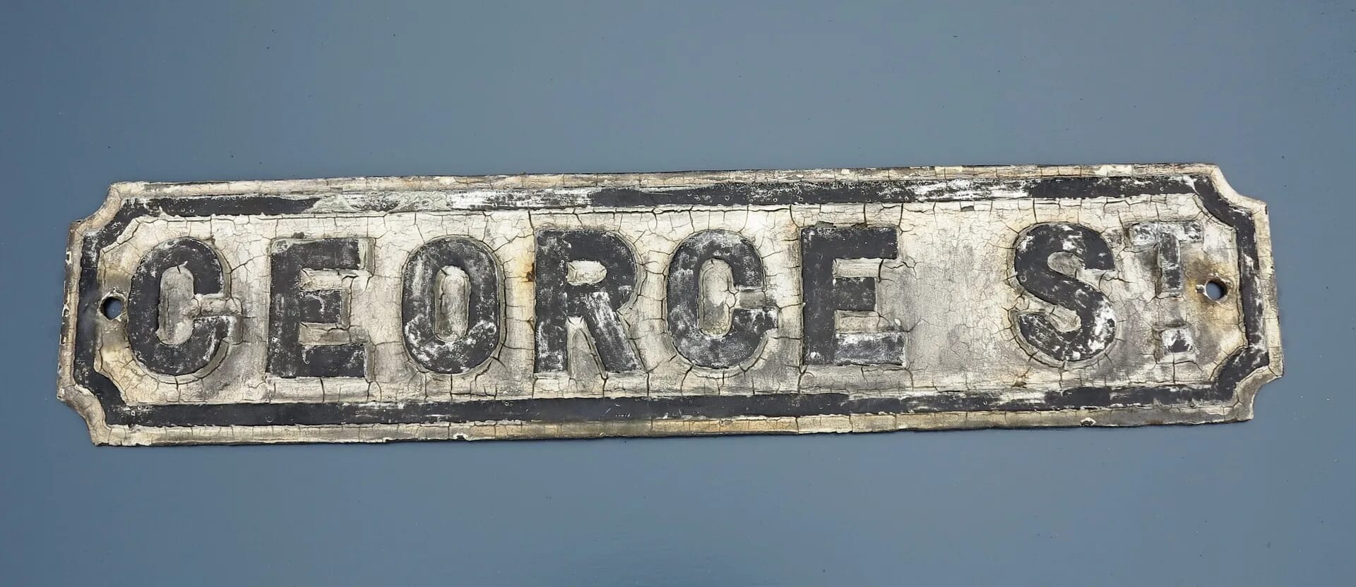 Original Cast Iron 'GEORGE ST' Street Sign - SIGNGS