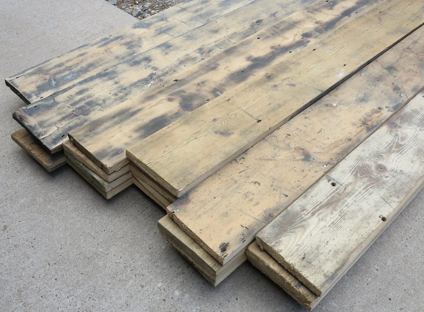 Old Pine Antique Square Edged Reclaimed Floorboards  - 7867