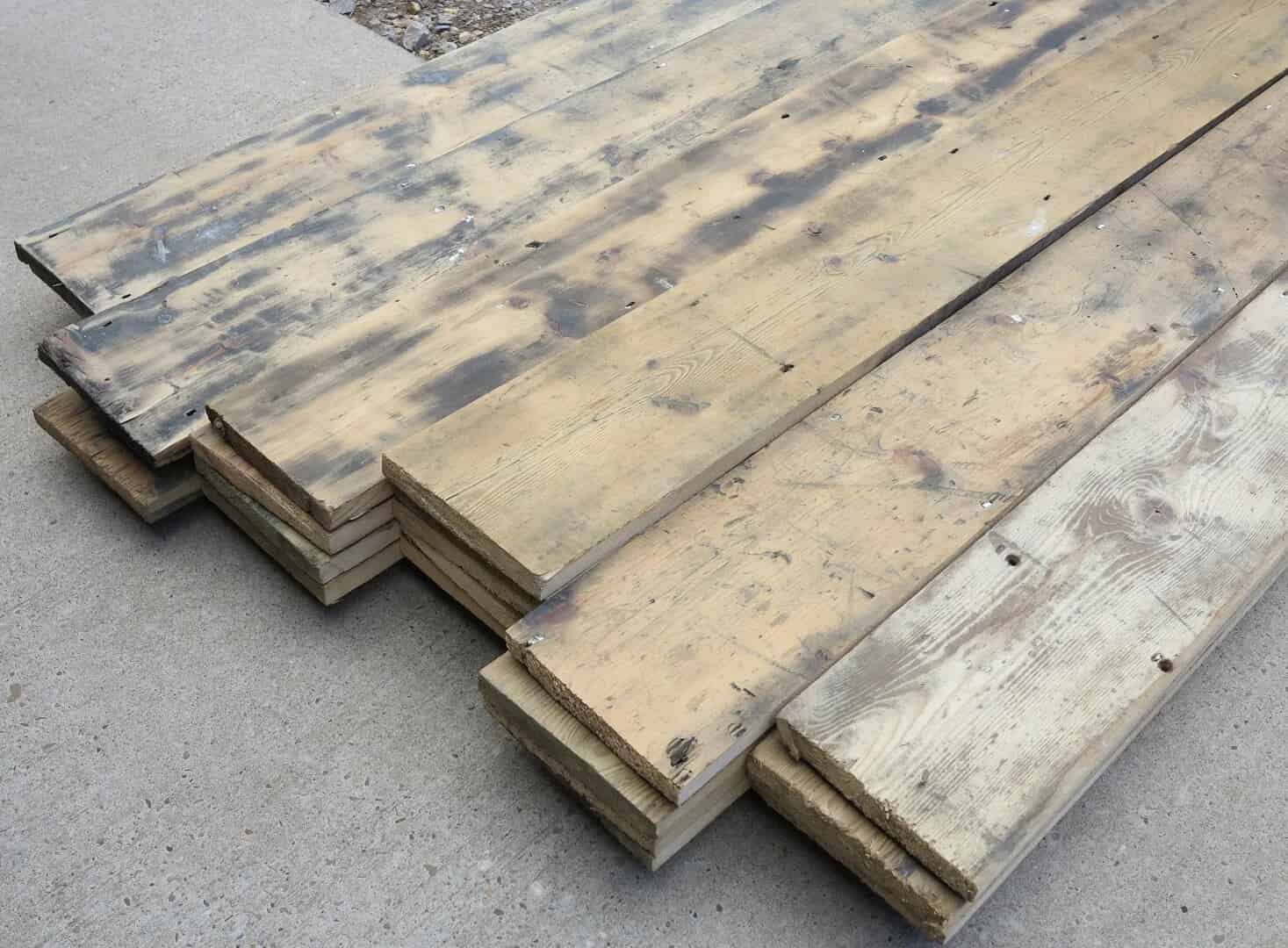 Antique Reclaimed Pine Square Edged Floorboards 