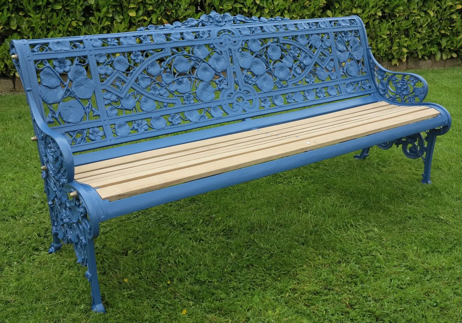 Coalbrookdale Cast Iron Nasturtium Pattern Garden Bench - 6034