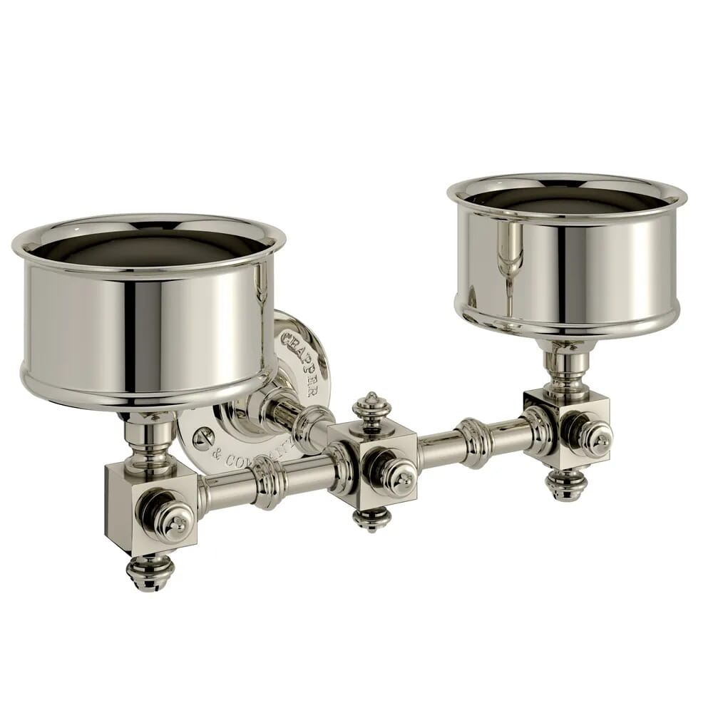 Thomas Crapper Marlborough Twin Tumbler Holder - TCACMB235NP