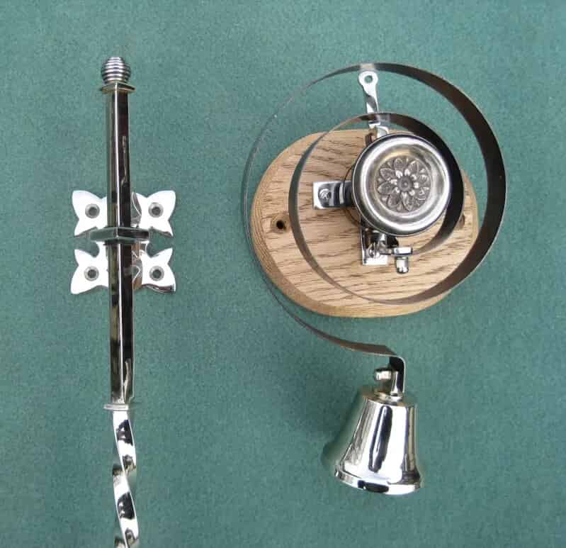 Nickel Lichfield Butlers Bell Pull and Nickel Internal Bell with Nickel Flower