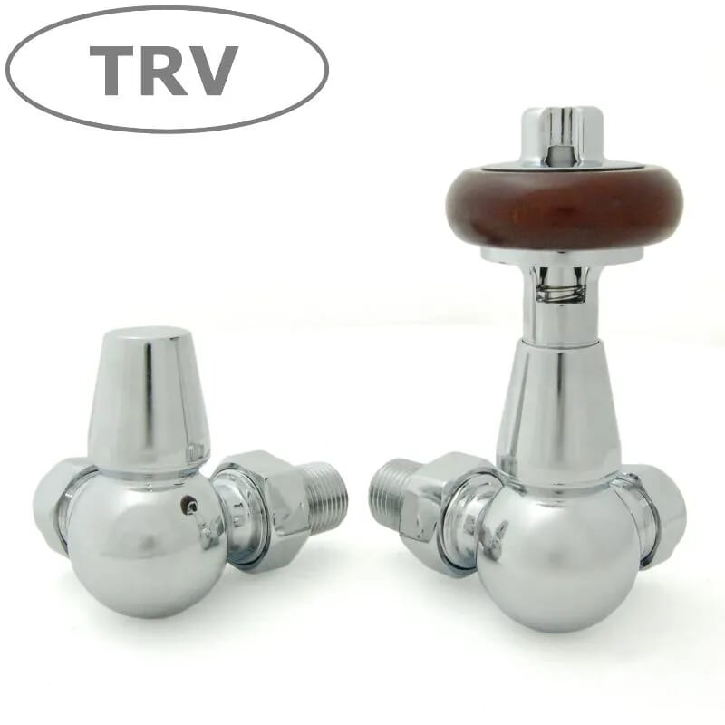 Faringdon Corner Radiator Valves Chrome Finish - Farchcort