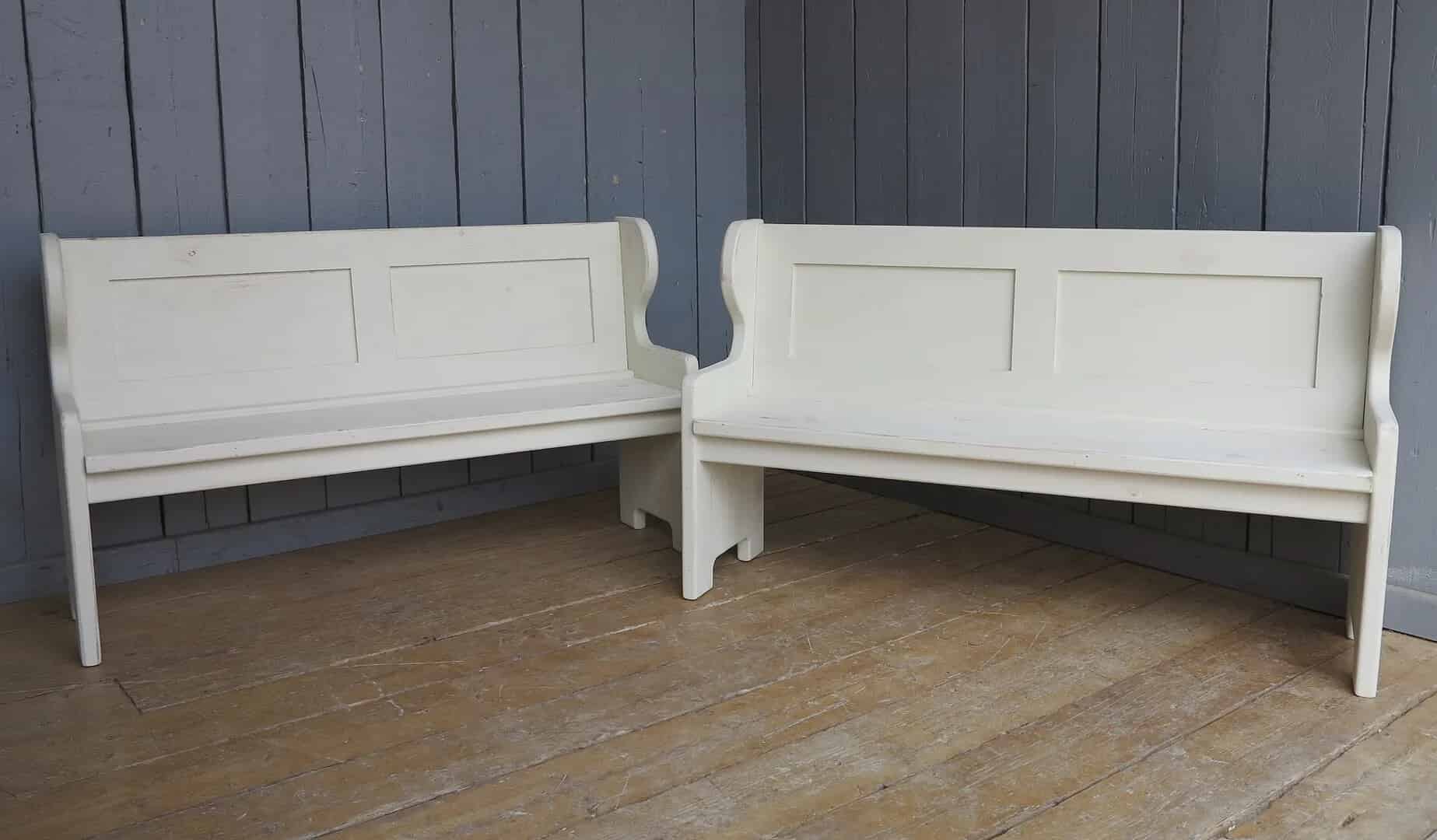 Reclaimed Pine Hand Painted & Distressed Church Pew