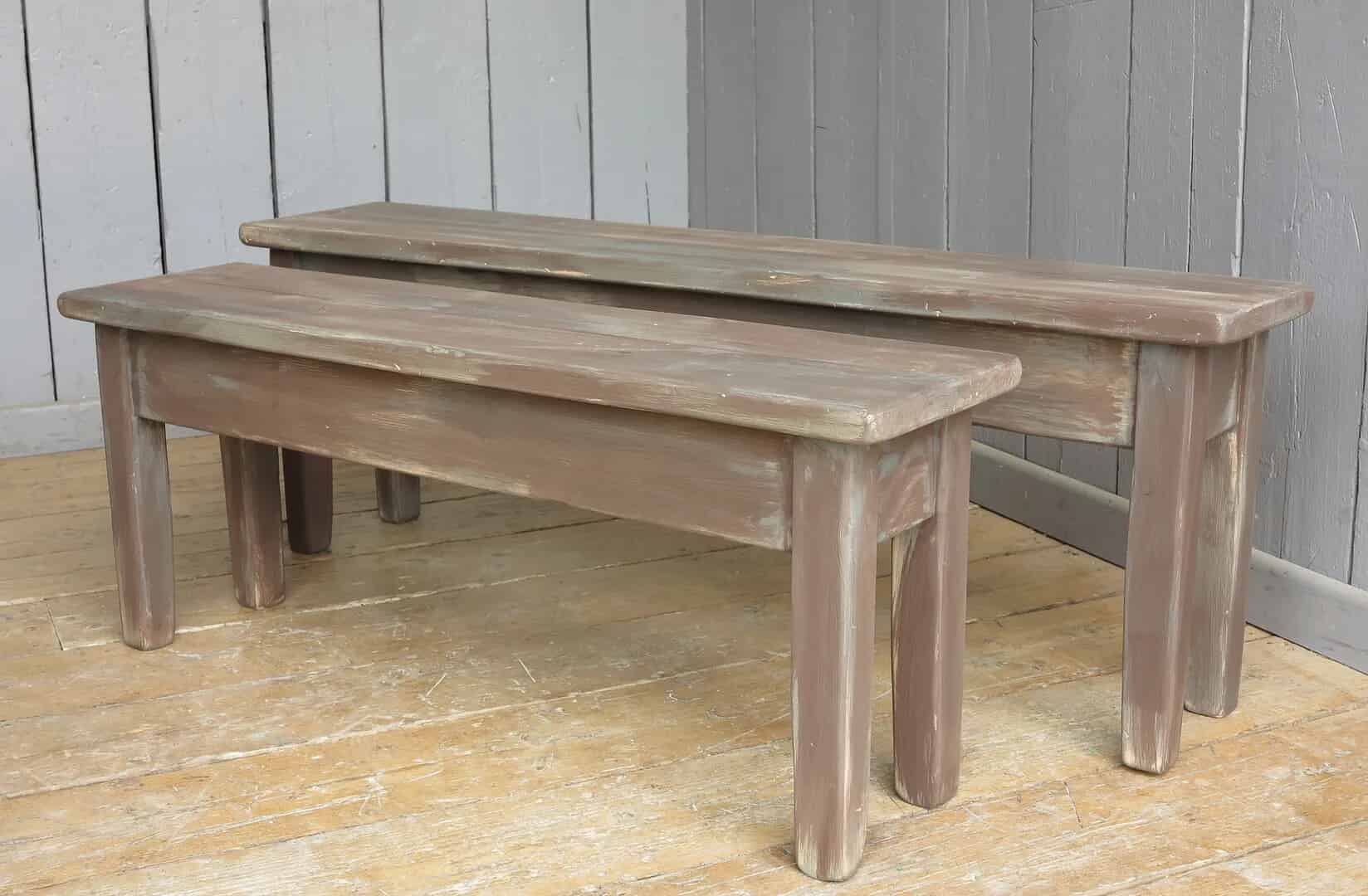 Industrial Look Reclaimed Pine Benches
