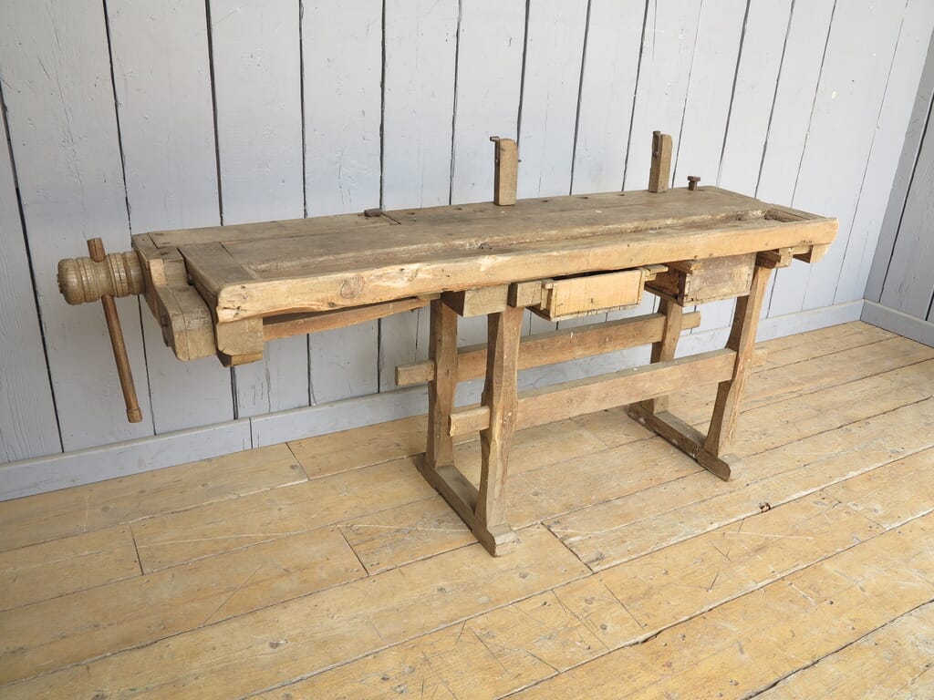 Reclaimed Antique Workbench suitable for a Kitchen Side Table - 7912