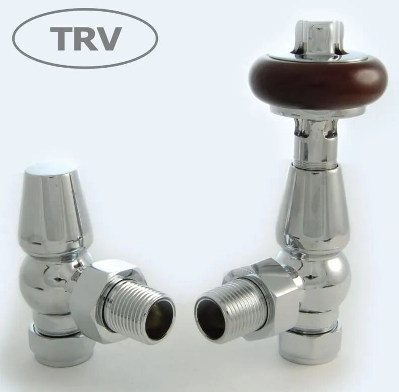 Faringdon Angled Chrome Finish Radiator Valves - Farch