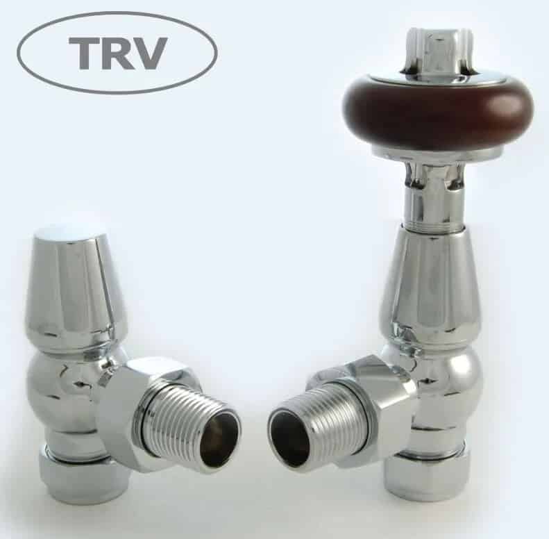 Pair of Faringdon Chrome Thermostatic Radiator Valves