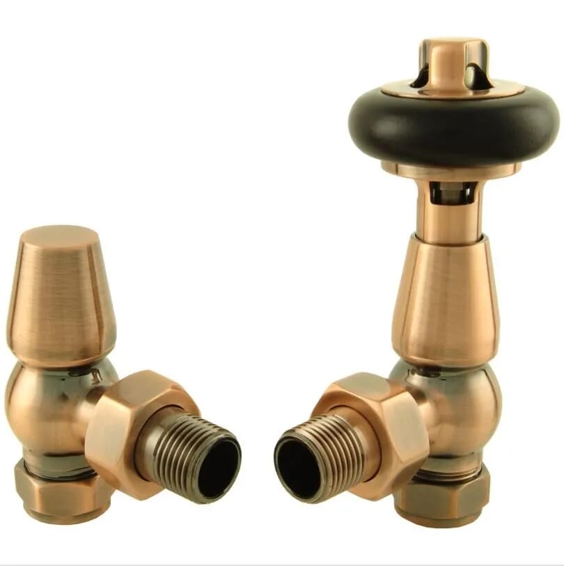 Faringdon Antique Copper Finish Cast Iron Radiator Valve - Farac