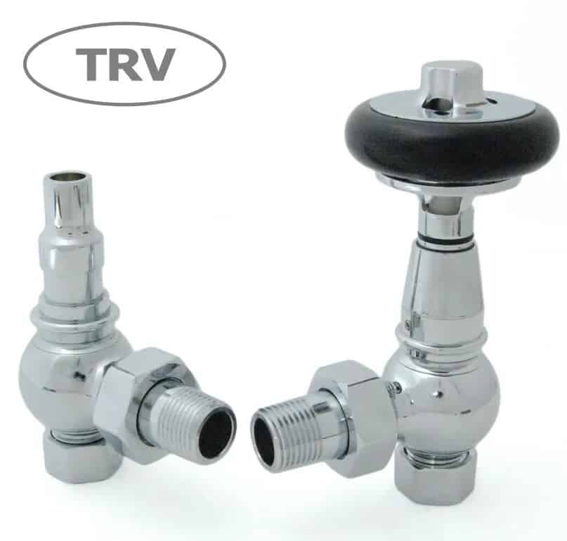 Pair of Amberley Chrome Thermostatic Radiator Valves