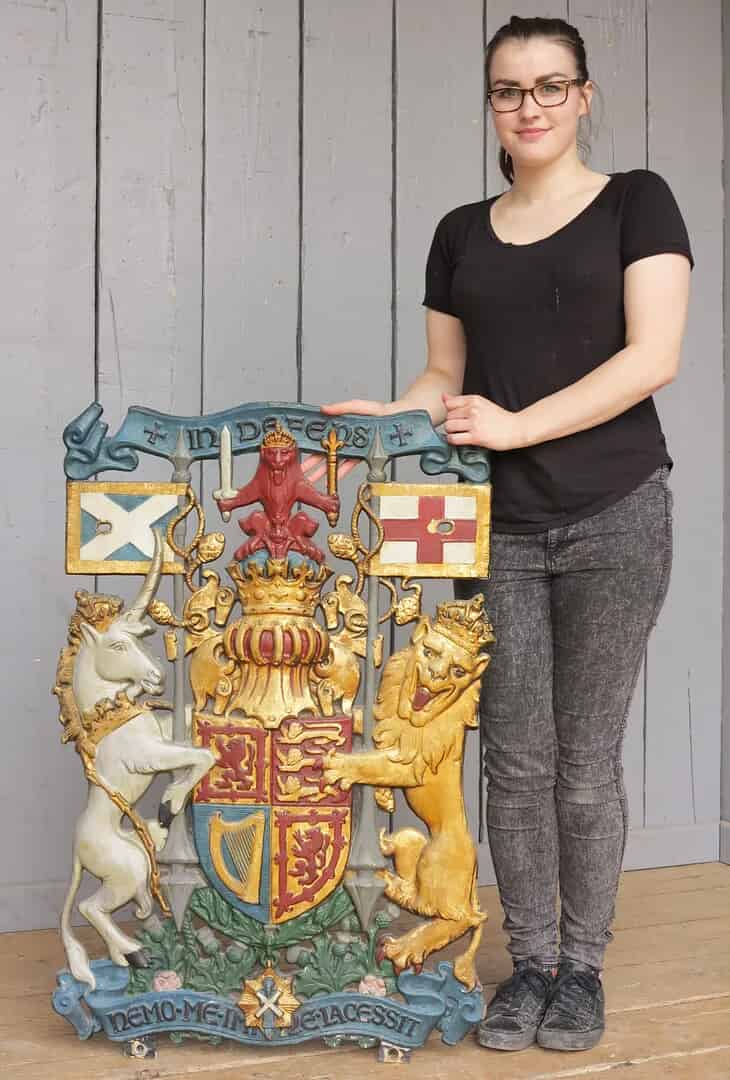 Primary Image - Very Large & Rare Original Heraldic Antique Cast Iron