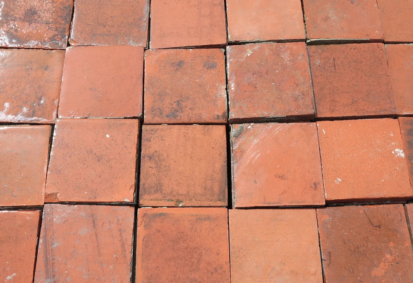 Reclaimed Terracotta Quarry Floor Tiles 6 1/8" x 6 1/8" Quarries Flooring 