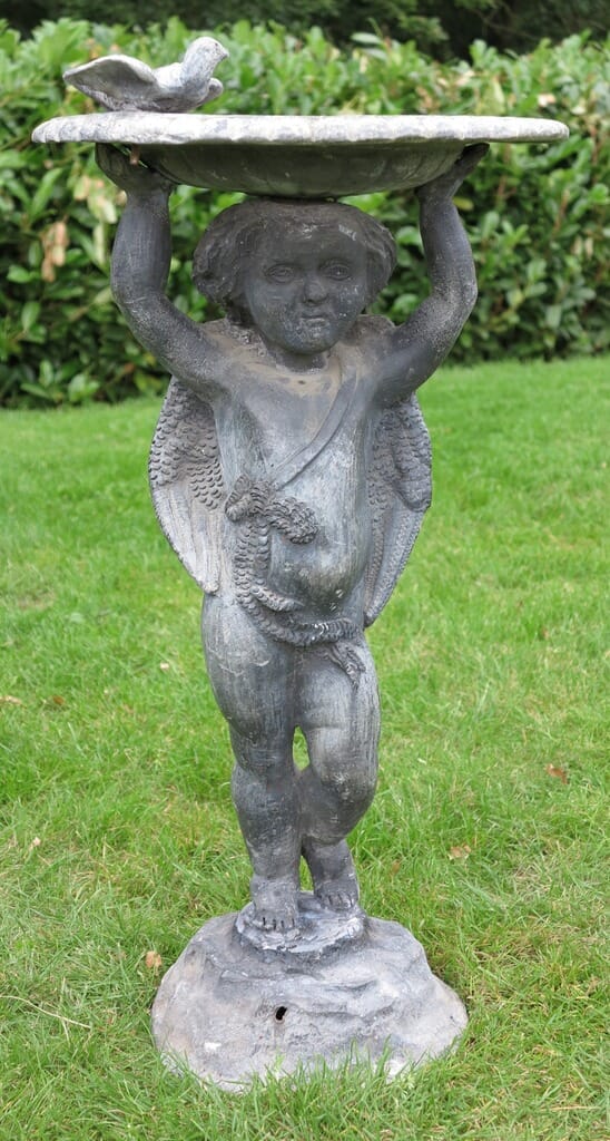 Antique Lead Reclaimed Garden Bird Bath - 7944