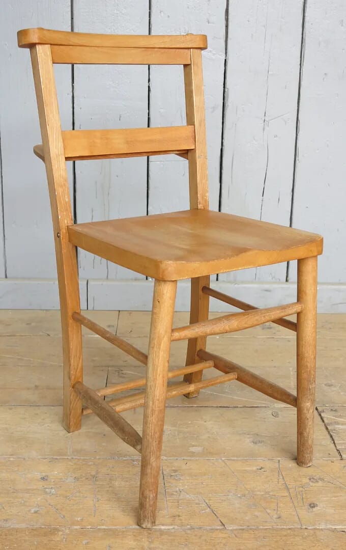 Antique Church Chairs with Book Holders - 7958