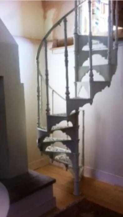 Cast Iron Spiral Staircase with Landing Plate - 7901