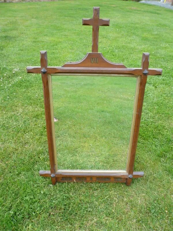 Original Victorian Oak Station of the Cross - 3366