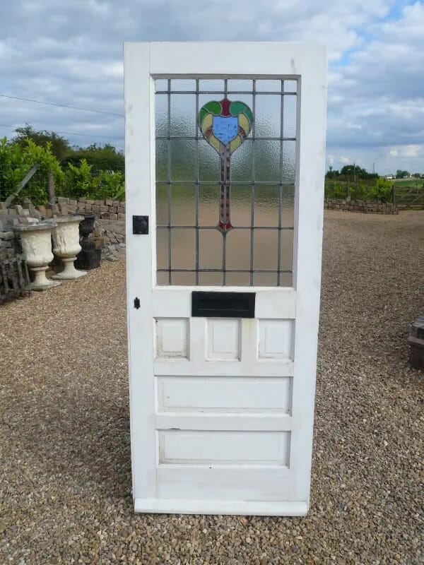 Reclaimed Stained Glass Front Door - 3415