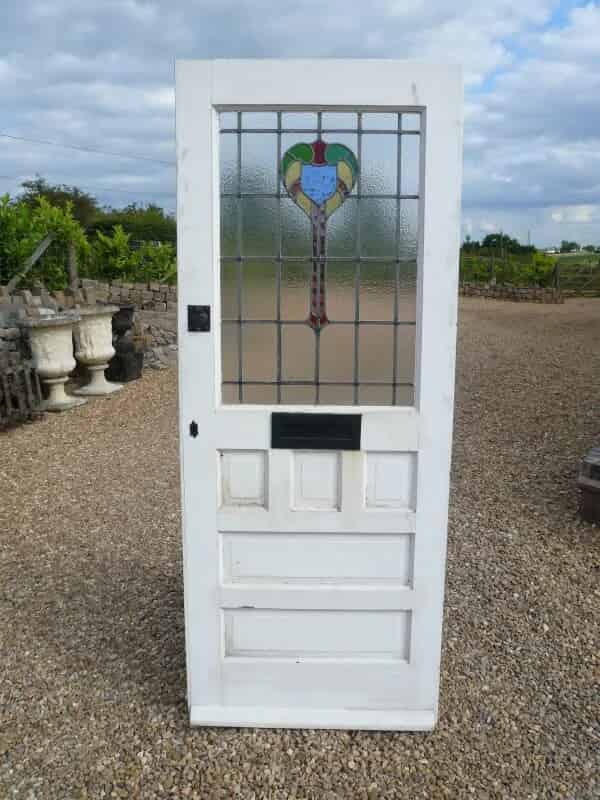 Reclaimed Stained Glass Front Door