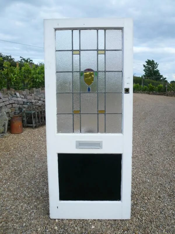 Salvaged Stained Glass Front Door - 3421