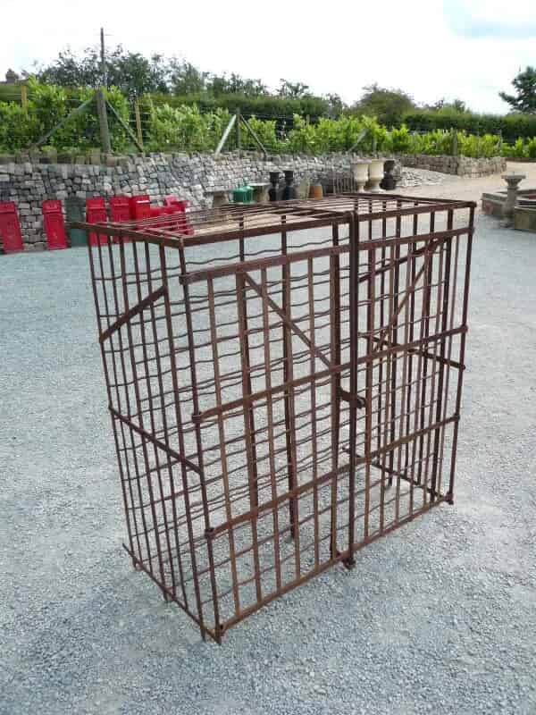 Original Wrought Iron 2 Door Wine Rack
