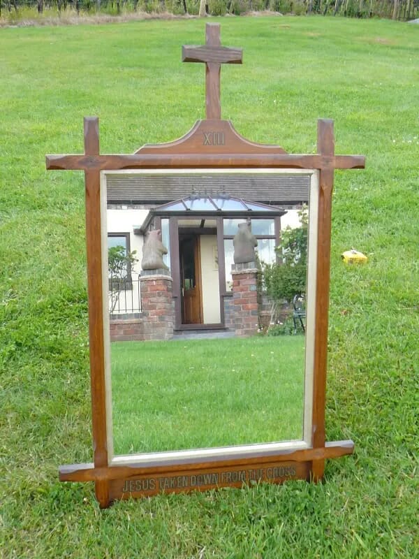 Antique Oak Station of the Cross - 3368