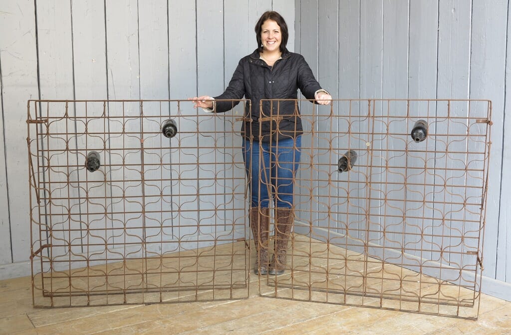 Edwardian Antique Wrought Iron Wine Rack - 7974