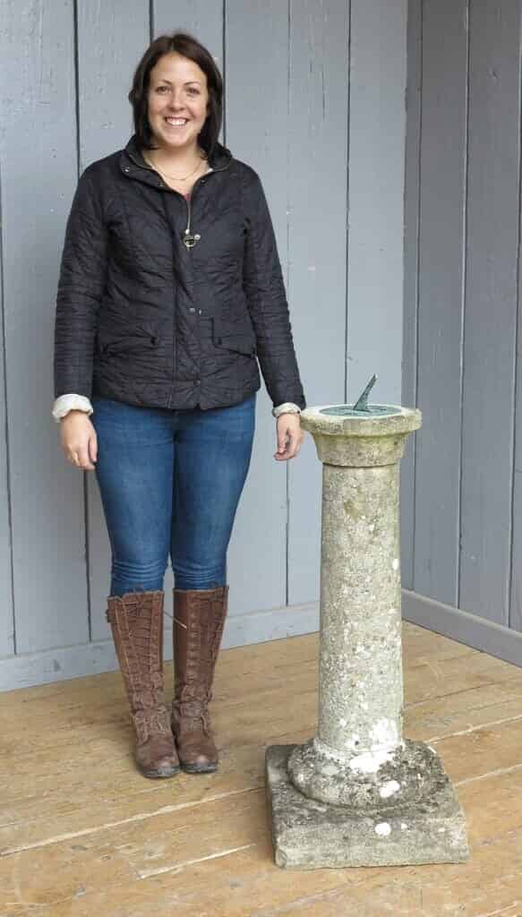 Antique Hand Carved Portland Stone Garden Sundial