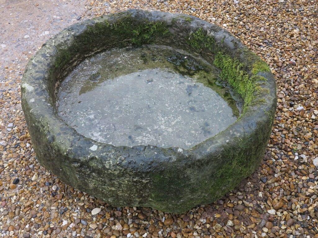 Antique Round Stone Garden Trough - 7976