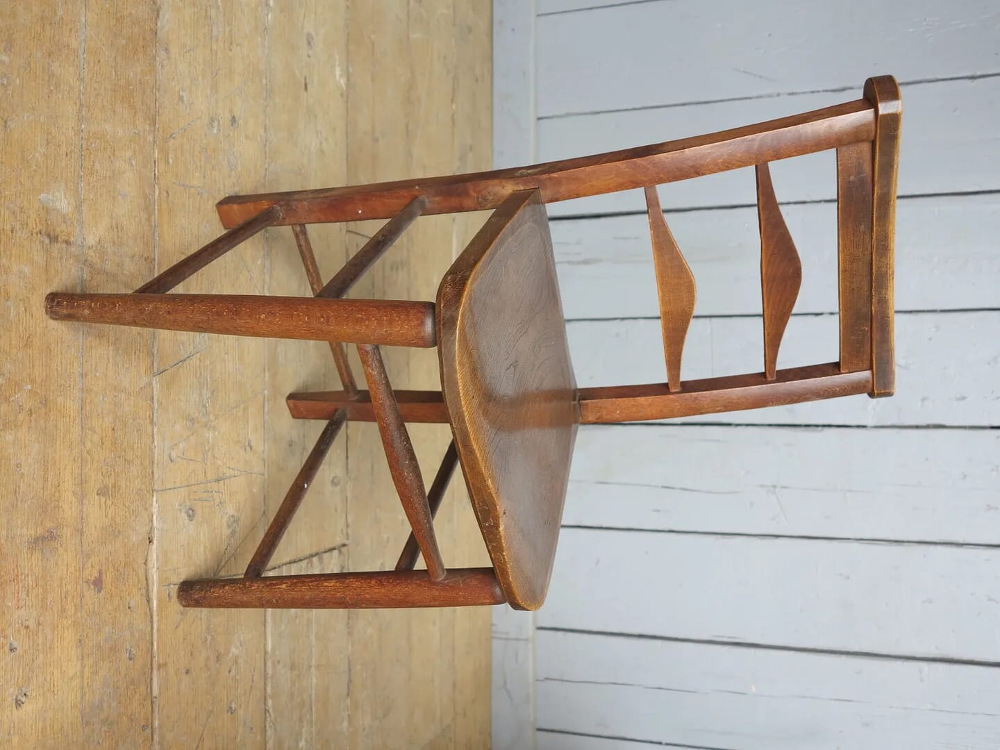 Antique Kitchen / Dining Room Church Chairs - 7985