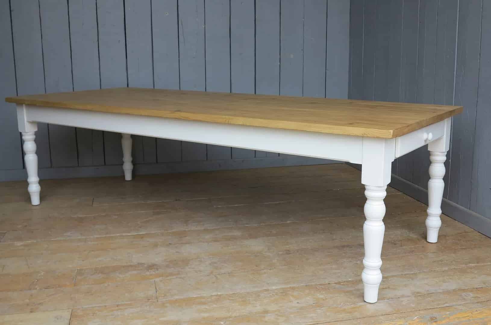 Large Plank Top Kitchen Farmhouse Table