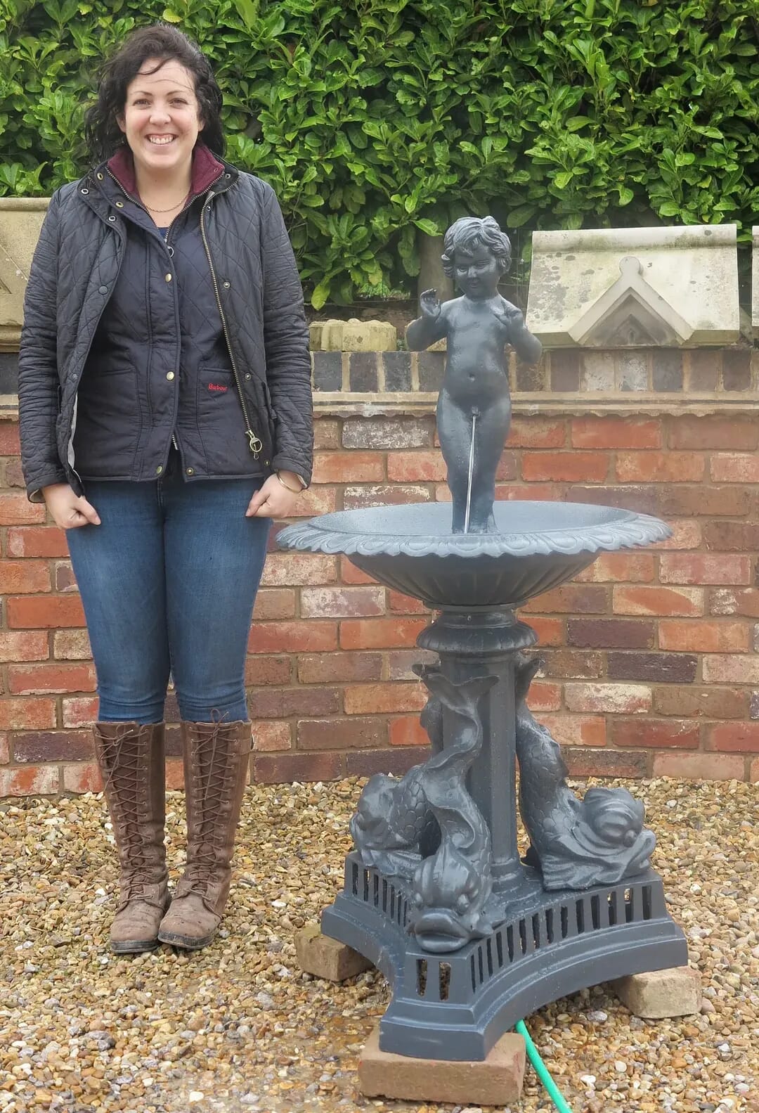 Antique Cast Iron Reclaimed Water Fountain - 8026