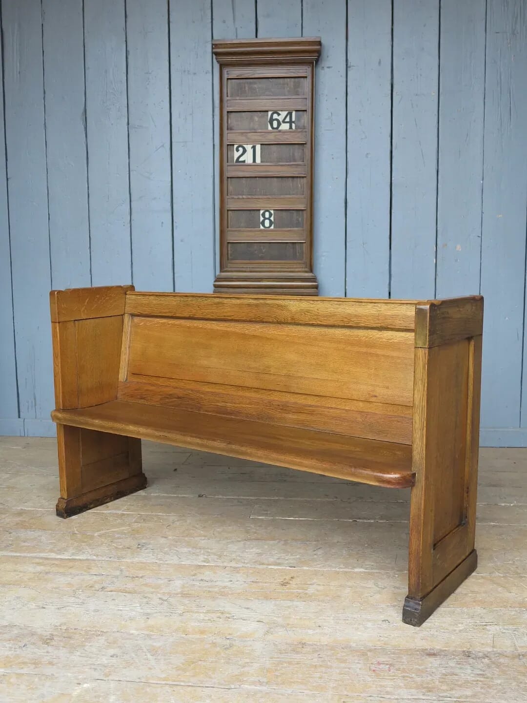 Reclaimed Church Oak Antique Pew - 8046