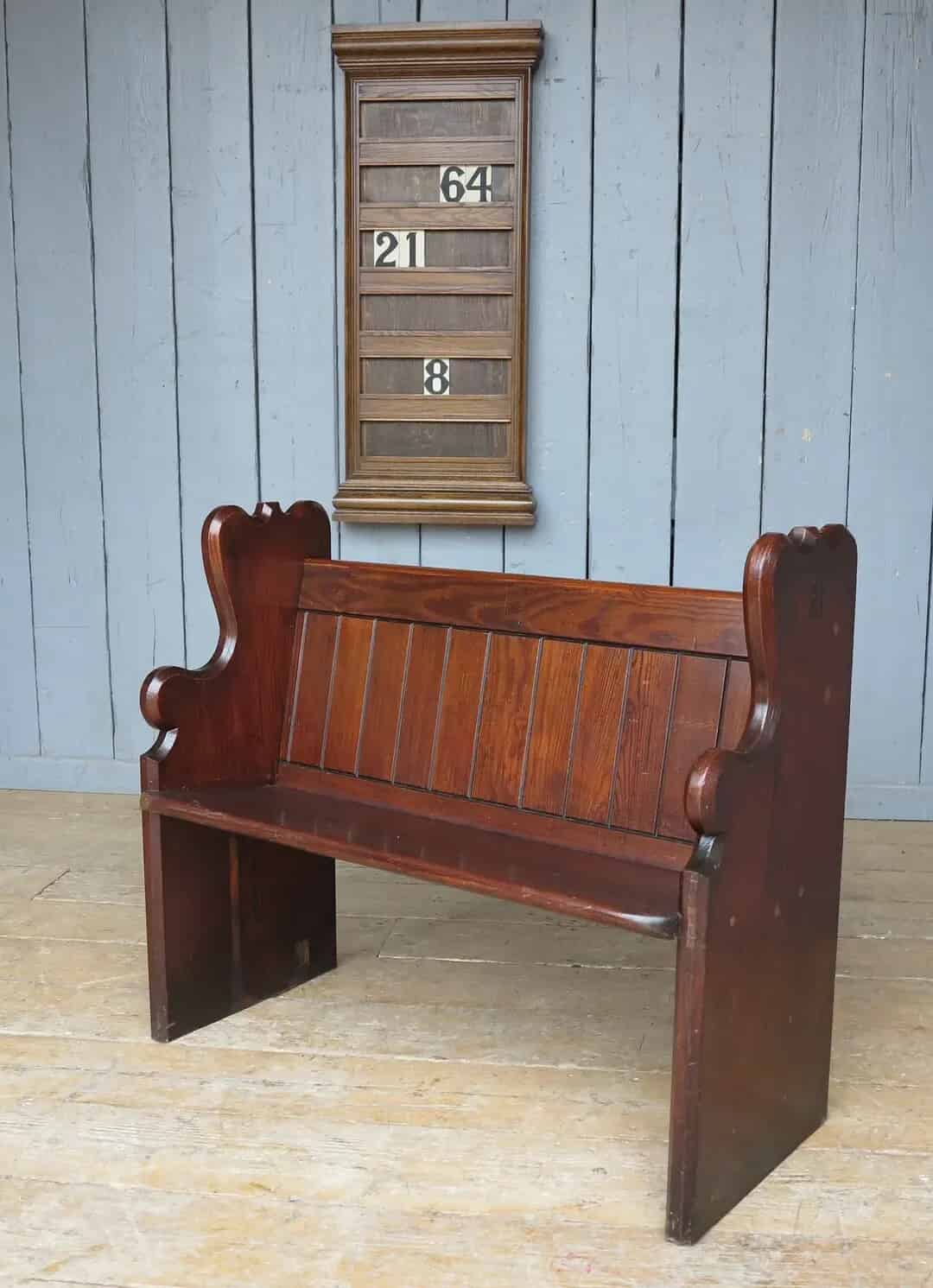 Pitch Pine Church Antique Pew