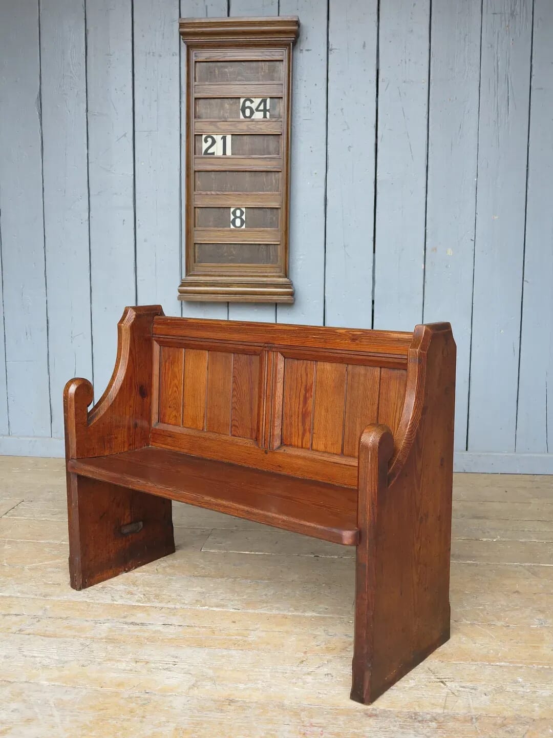 Antique Pitch Pine Church Pews - 8049